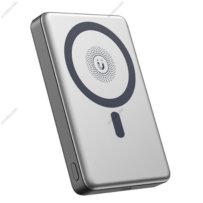 Повербанк портативний акумулятор Power bank XO PR296 Metal Magnetic Fast Charging магнітний 15W 10000 mAh Grey